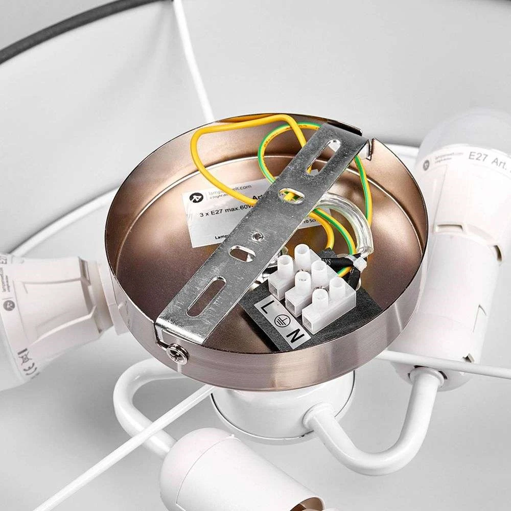 Sebatin Plafondlamp Grey/White/Nickel - Lindby - Koop Online - Image 6