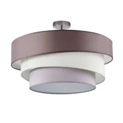 Melia Plafondlamp Grey-Brown/White/Grey/Chrome - Lindby - Koop Online