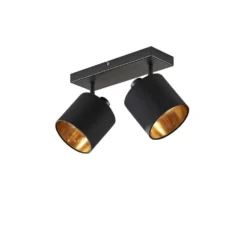 Vasilia 2 Plafondlamp Black/Gold - Lindby - Koop Online