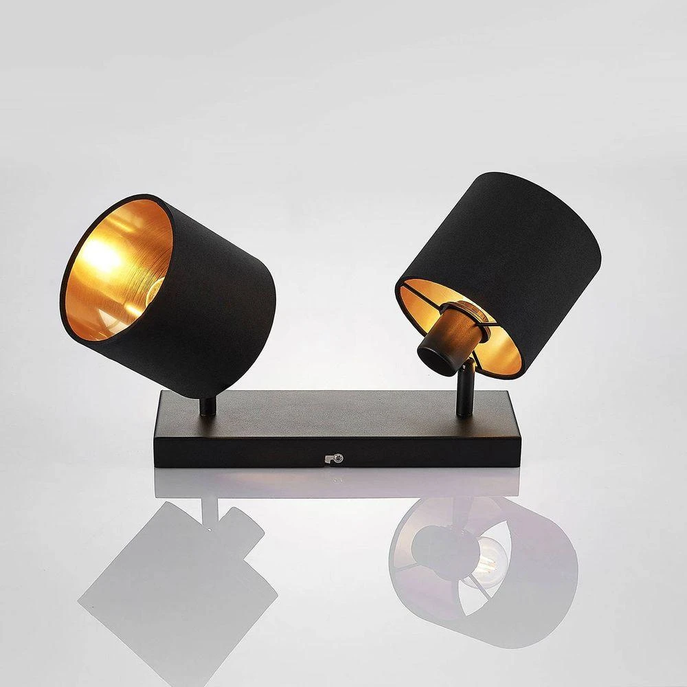 Vasilia 2 Plafondlamp Black/Gold - Lindby - Koop Online - Image 5