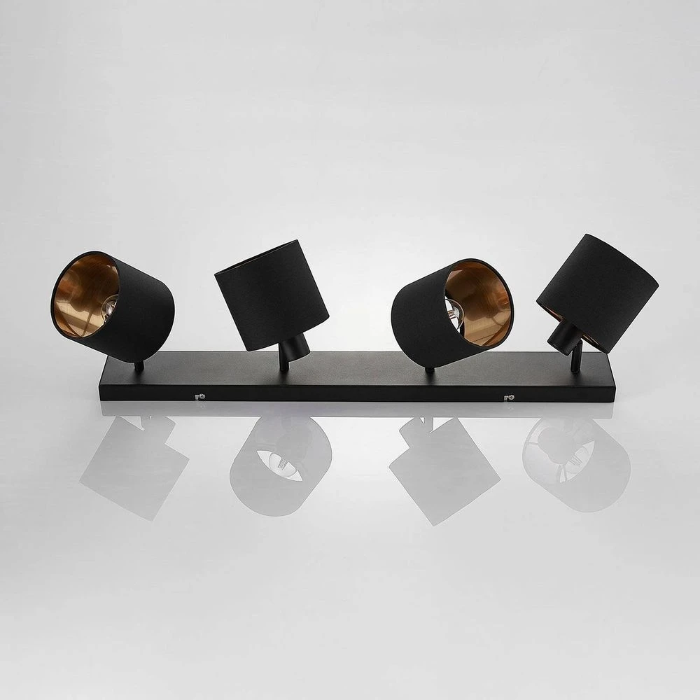 Vasilia 4 Plafondlamp Black/Gold - Lindby - Koop Online - Image 5