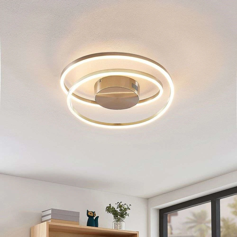 Davian LED Plafondlamp DIM Nickel - Lindby - Koop Online - Image 5