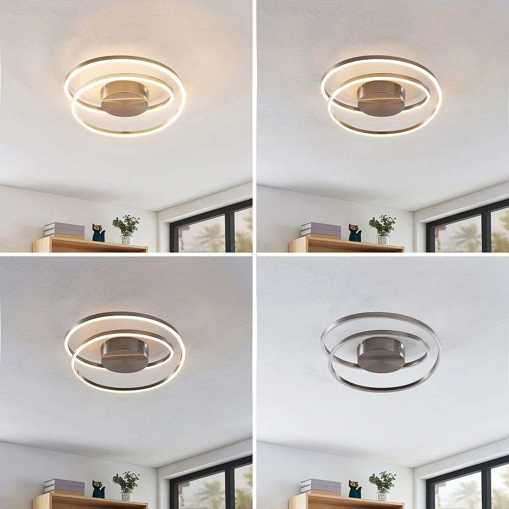 Davian LED Plafondlamp DIM Nickel - Lindby - Koop Online - Image 6