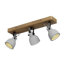 Mirka 3 Plafondlamp Grey/Dark Wood - Lindby - Koop Online