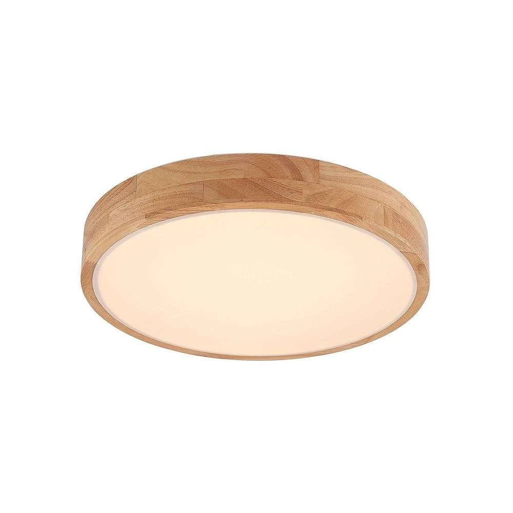 Milada Plafondlamp Wood/White - Lindby - Koop Online