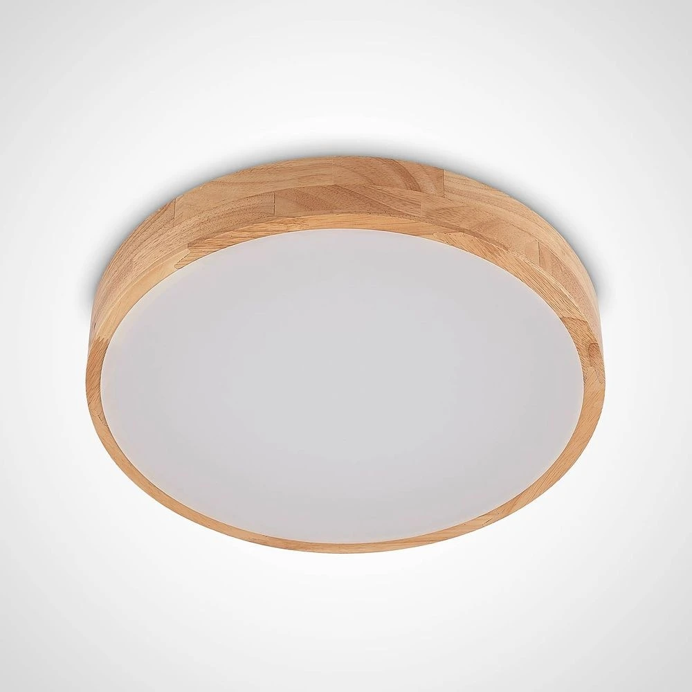 Milada Plafondlamp Wood/White - Lindby - Koop Online - Image 3