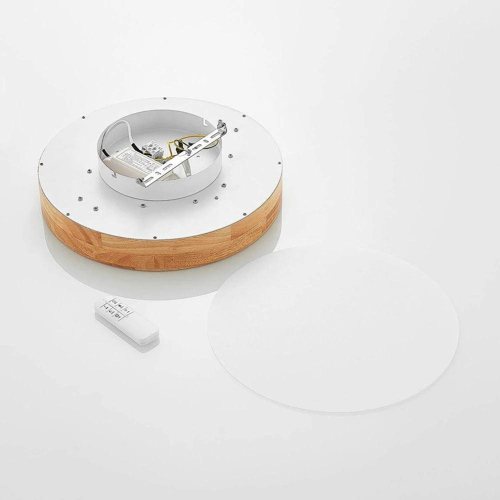 Milada Plafondlamp Wood/White - Lindby - Koop Online - Image 6