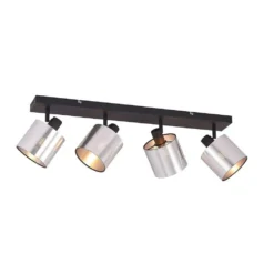 Joudy 4 Plafondlamp Alu/Black - Lindby - Koop Online