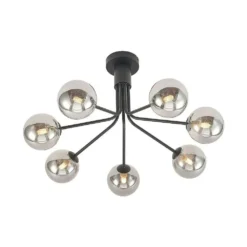 Wynina 7 Plafondlamp Black/Smoke - Lucande - Koop Online