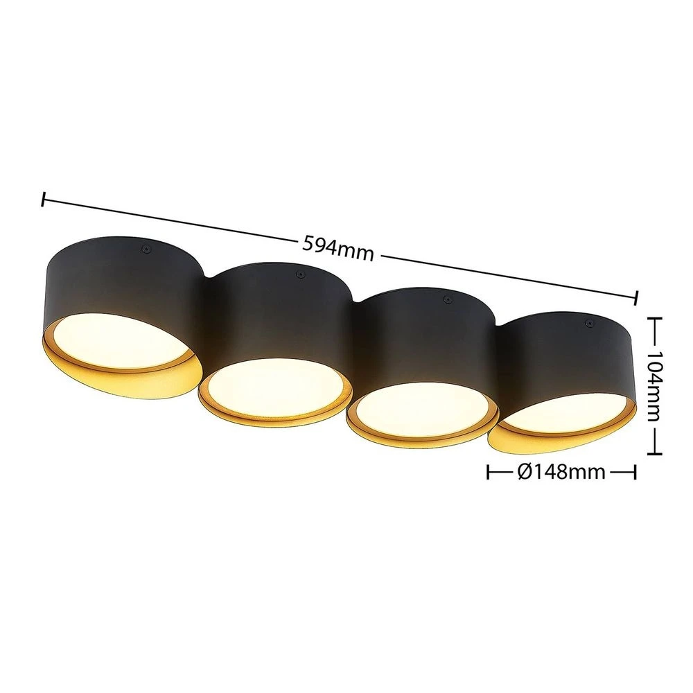 Kianush Plafondlamp Black - Lindby - Koop Online - Image 3