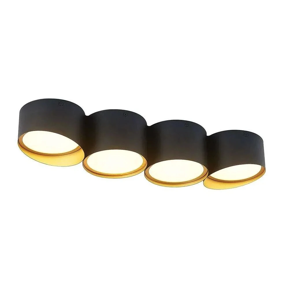 Kianush Plafondlamp Black - Lindby - Koop Online