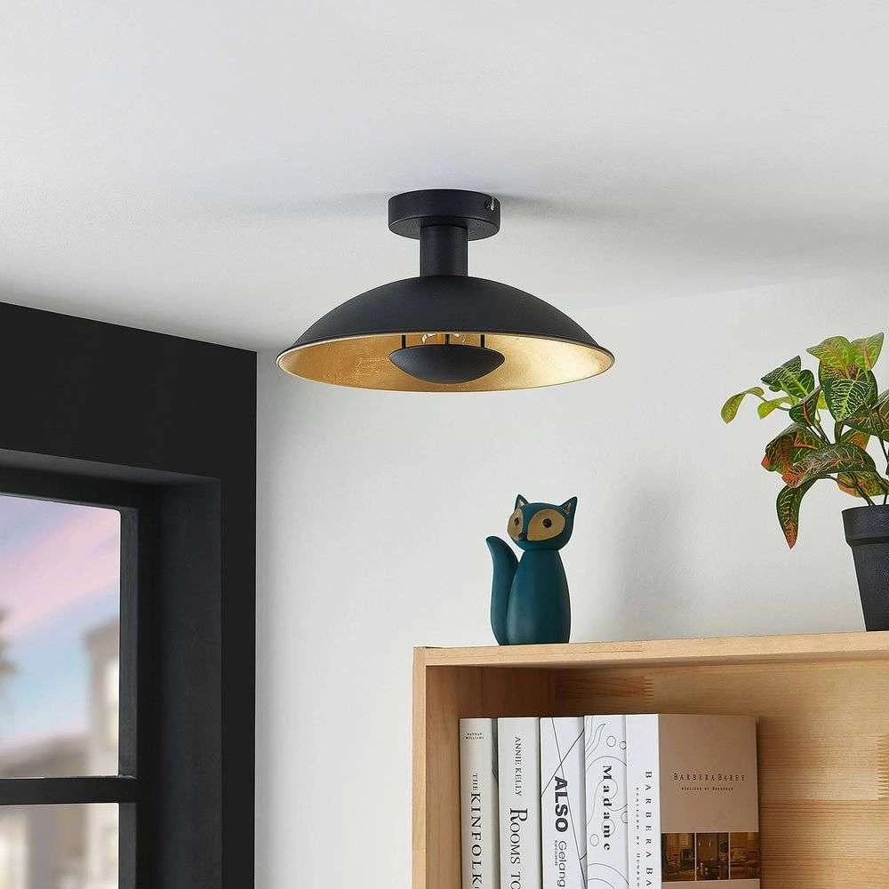 Narisara Plafondlamp Ø30 Black/Gold - Lindby - Koop Online - Image 3