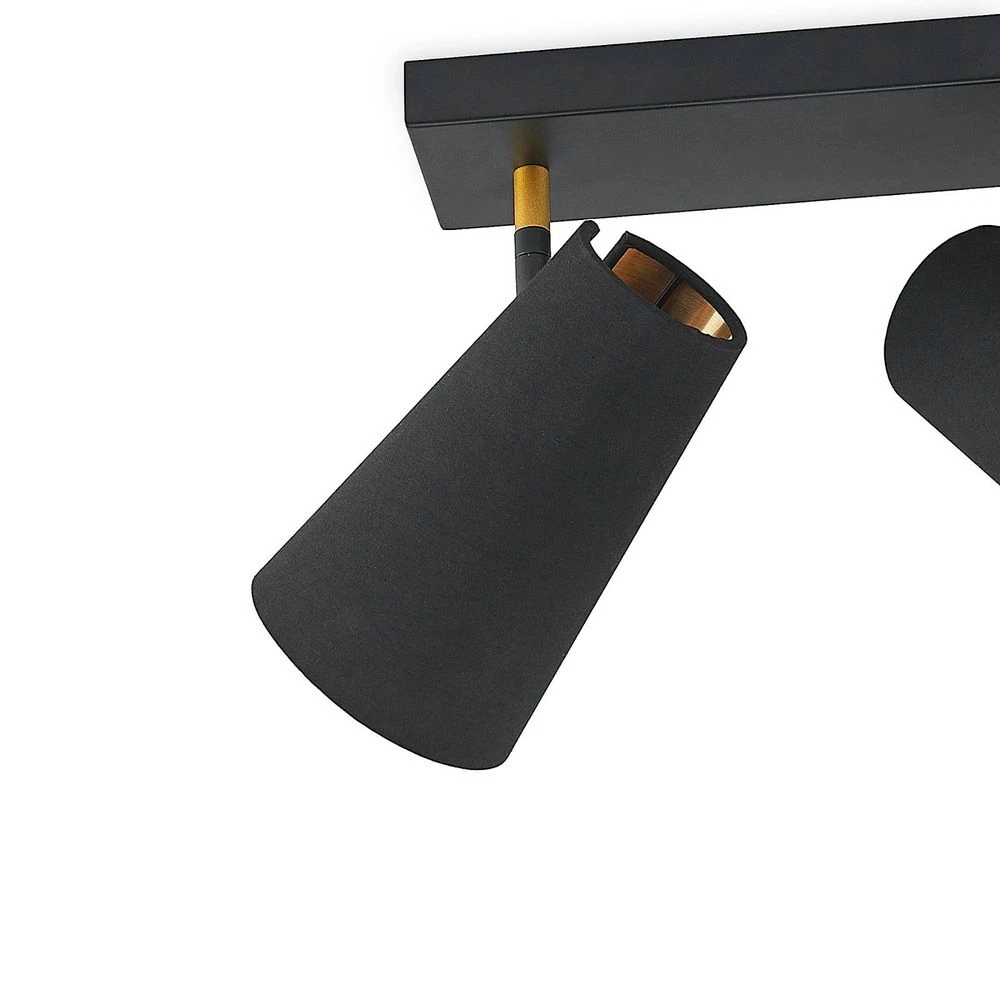 Zylindro 2 Plafondlamp Black/Gold - Lindby - Koop Online - Image 6