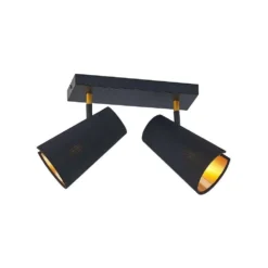 Zylindro 2 Plafondlamp Black/Gold - Lindby - Koop Online