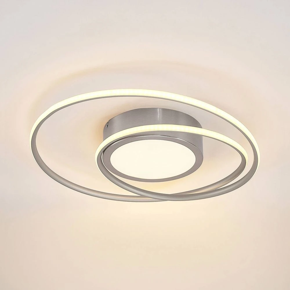 Bovia LED Plafondlamp Dim. 2700-6000K Nickel - Lindby - Koop Online - Image 3