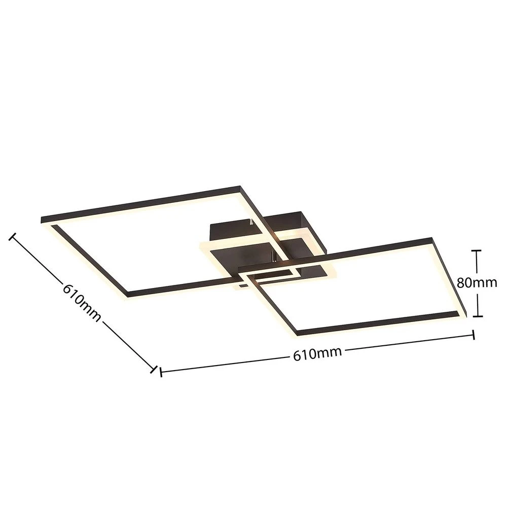 Edani LED Plafondlamp Dim. RGB Black - Lindby - Koop Online - Image 4