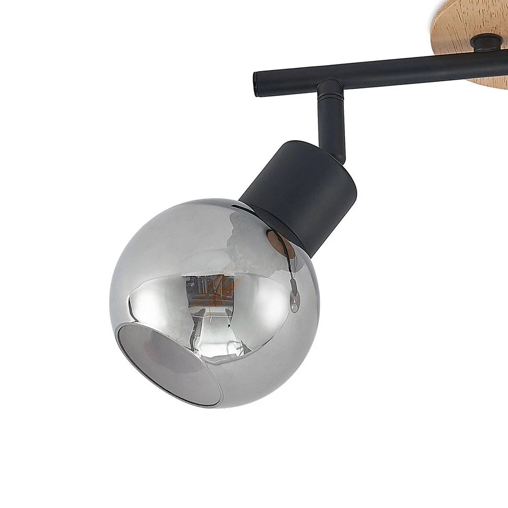 Eridia 2 Plafondlamp Black/Wood - Lindby - Koop Online - Image 5