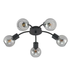 Eridia 5 Round Plafondlamp Black - Lindby - Koop Online
