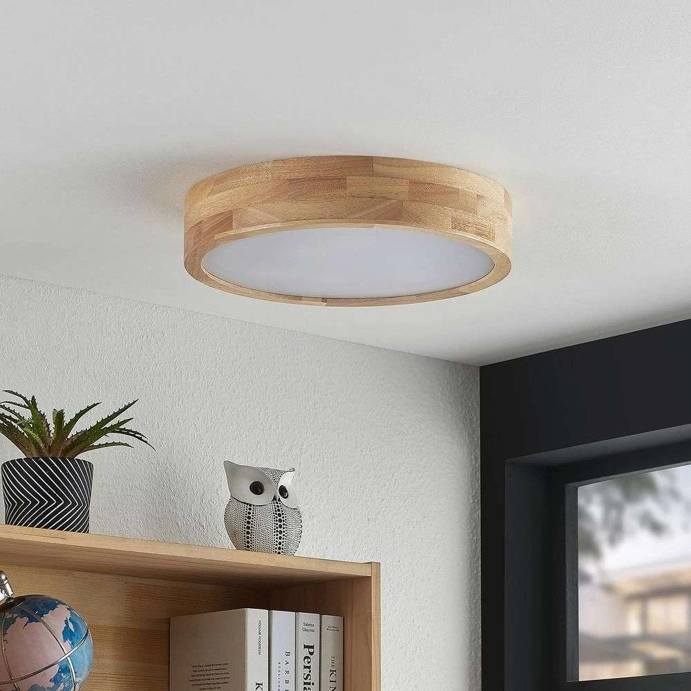Tanju Plafondlamp Ø40 Wood/White - Lindby - Koop Online - Image 2