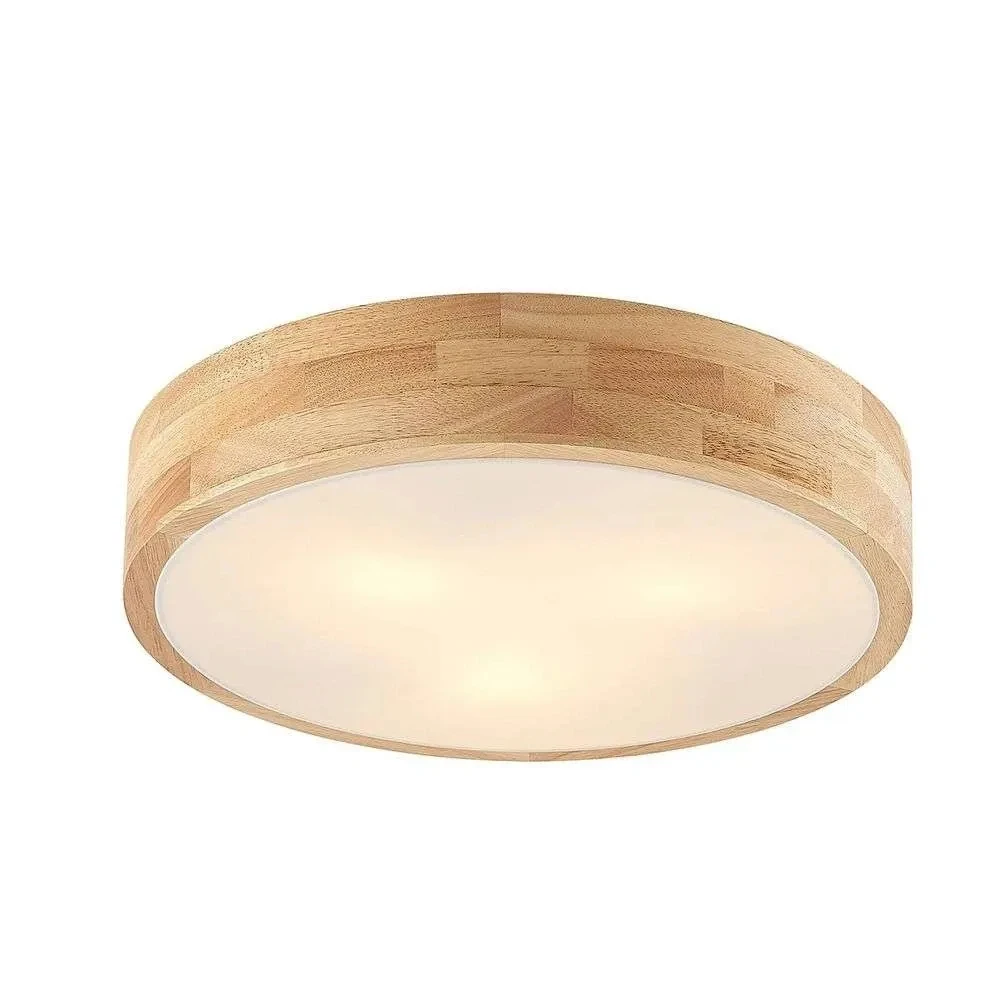 Tanju Plafondlamp Ø40 Wood/White - Lindby - Koop Online