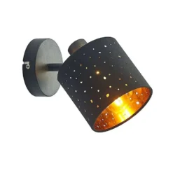 Darima 1 Plafondlamp Black/Gold - Lindby - Koop Online