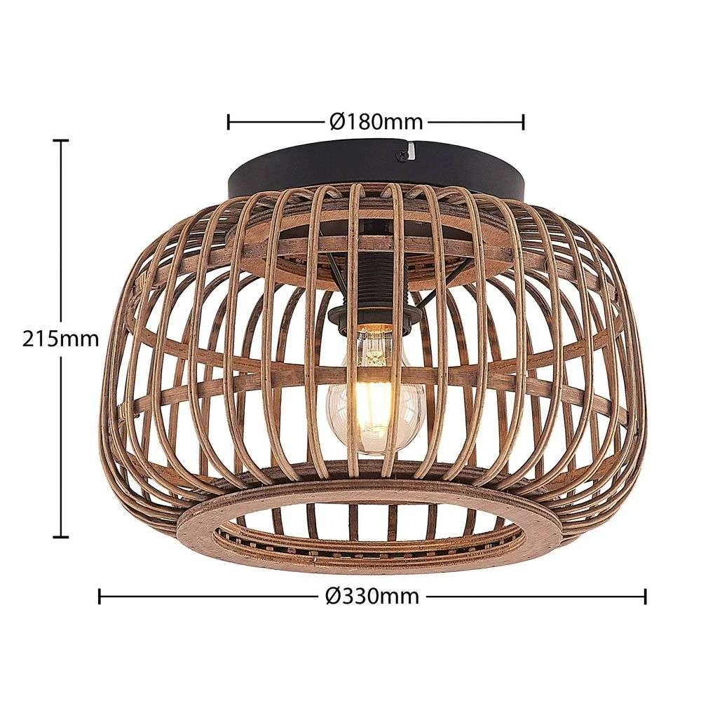 Bominio Plafondlamp Ø33 Wood - Lindby - Koop Online - Image 3