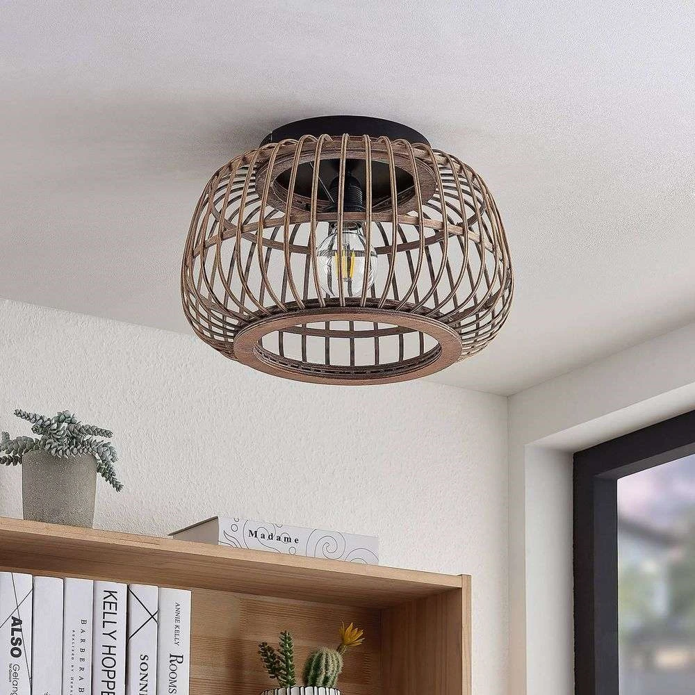 Bominio Plafondlamp Ø40 Wood - Lindby - Koop Online - Image 2