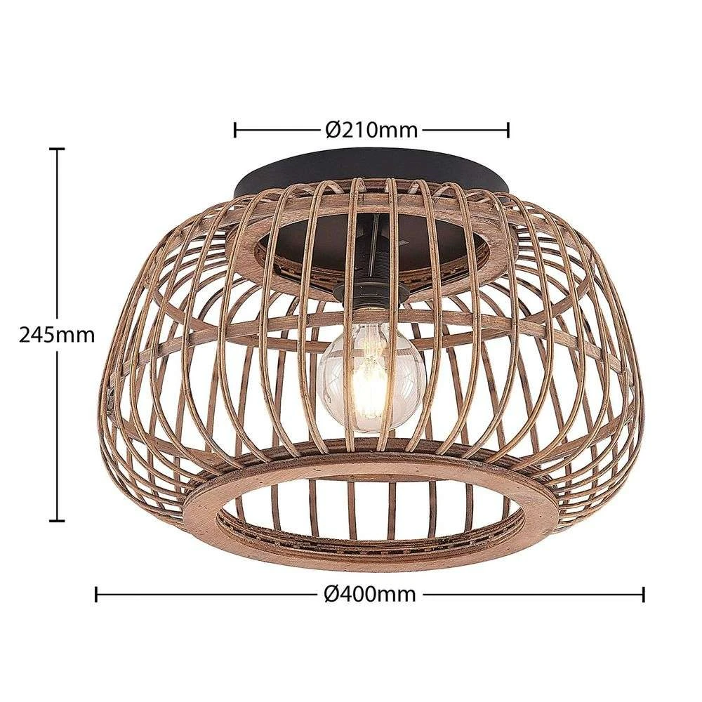 Bominio Plafondlamp Ø40 Wood - Lindby - Koop Online - Image 3