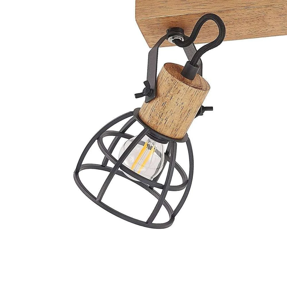 Flintos 2 Plafondlamp Wood/Black - Lindby - Koop Online - Image 5