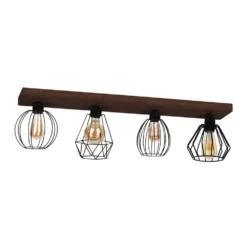 Various 4 Plafondlamp Dark Pine Wood - Envostar - Koop Online