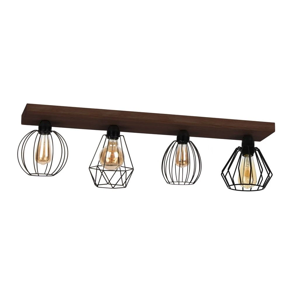 Various 4 Plafondlamp Dark Pine Wood - Envostar - Koop Online - Image 2