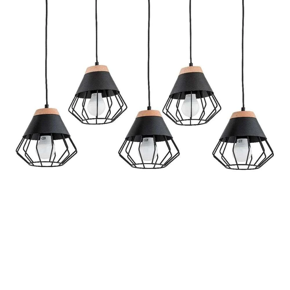 Fawn 5 Hanglamp Black/Wood - Envostar - Koop Online