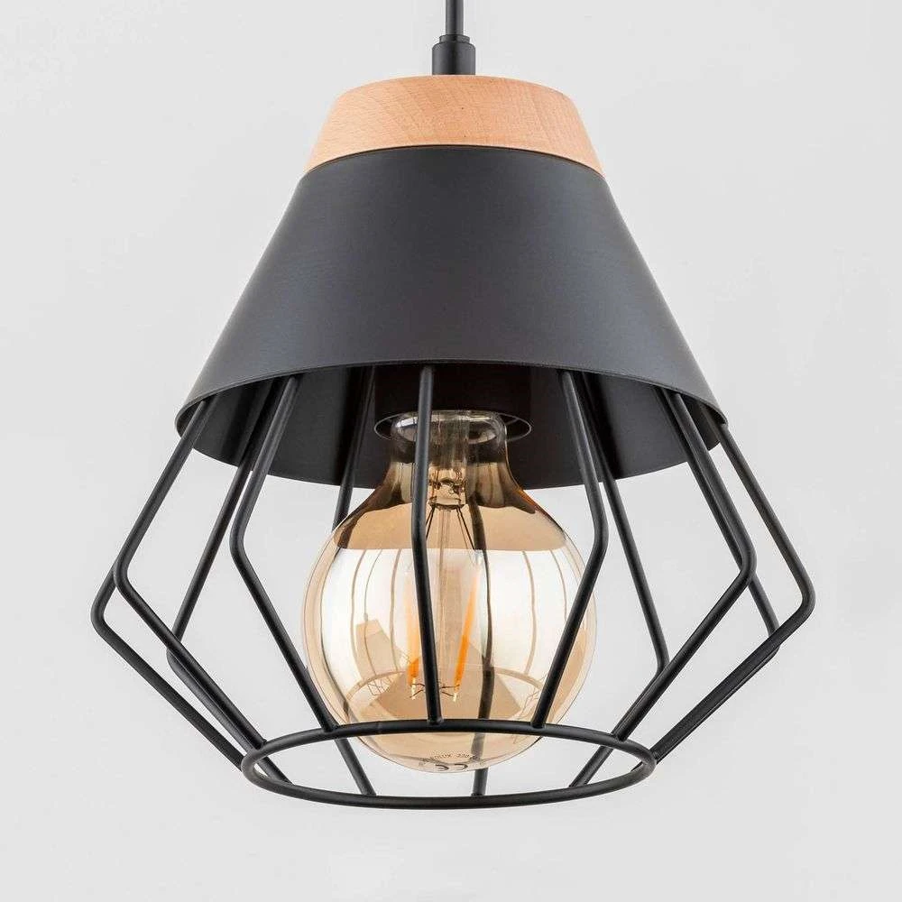 Fawn 5 Hanglamp Black/Wood - Envostar - Koop Online - Image 2