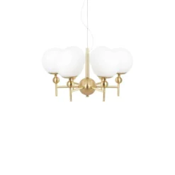 Astrid 50 Hanglamp Brushed Brass/White - Globen Lighting - Koop Online