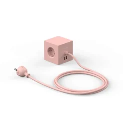 Square 1 USB A & Magnet 1,8m Old Pink - Avolt - Koop Online