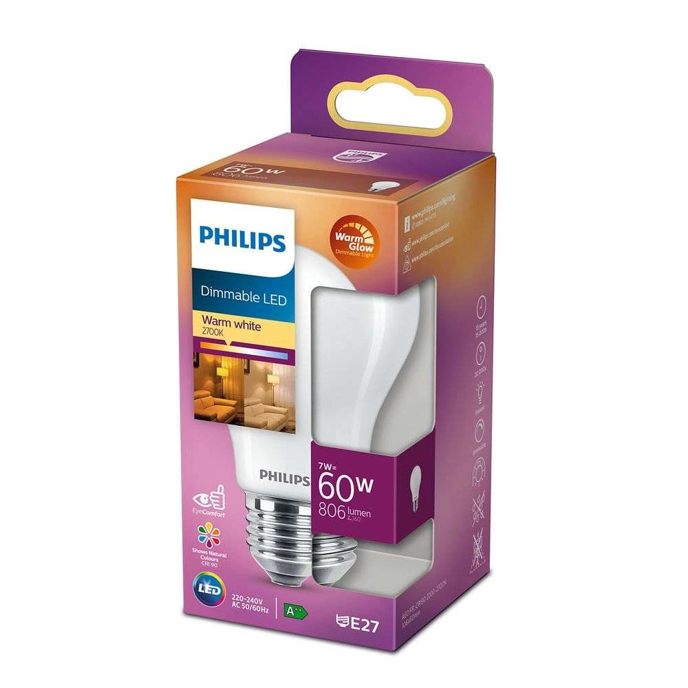 Lichtbron LED 7W Plastic Warmglow (806Lm) Dimbaar E27 - Philips - Koop Online - Image 3