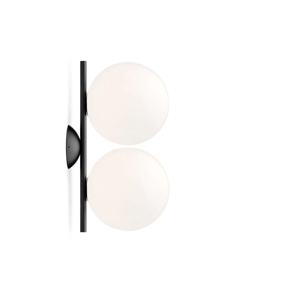 IC C/W1 Double Plafondlamp/Wandlamp Zwart - Flos - Koop Online