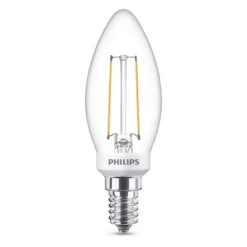 Lichtbron LED 3W Glas Kaars (300Lm) Dimbaar E14 - Philips - Koop Online