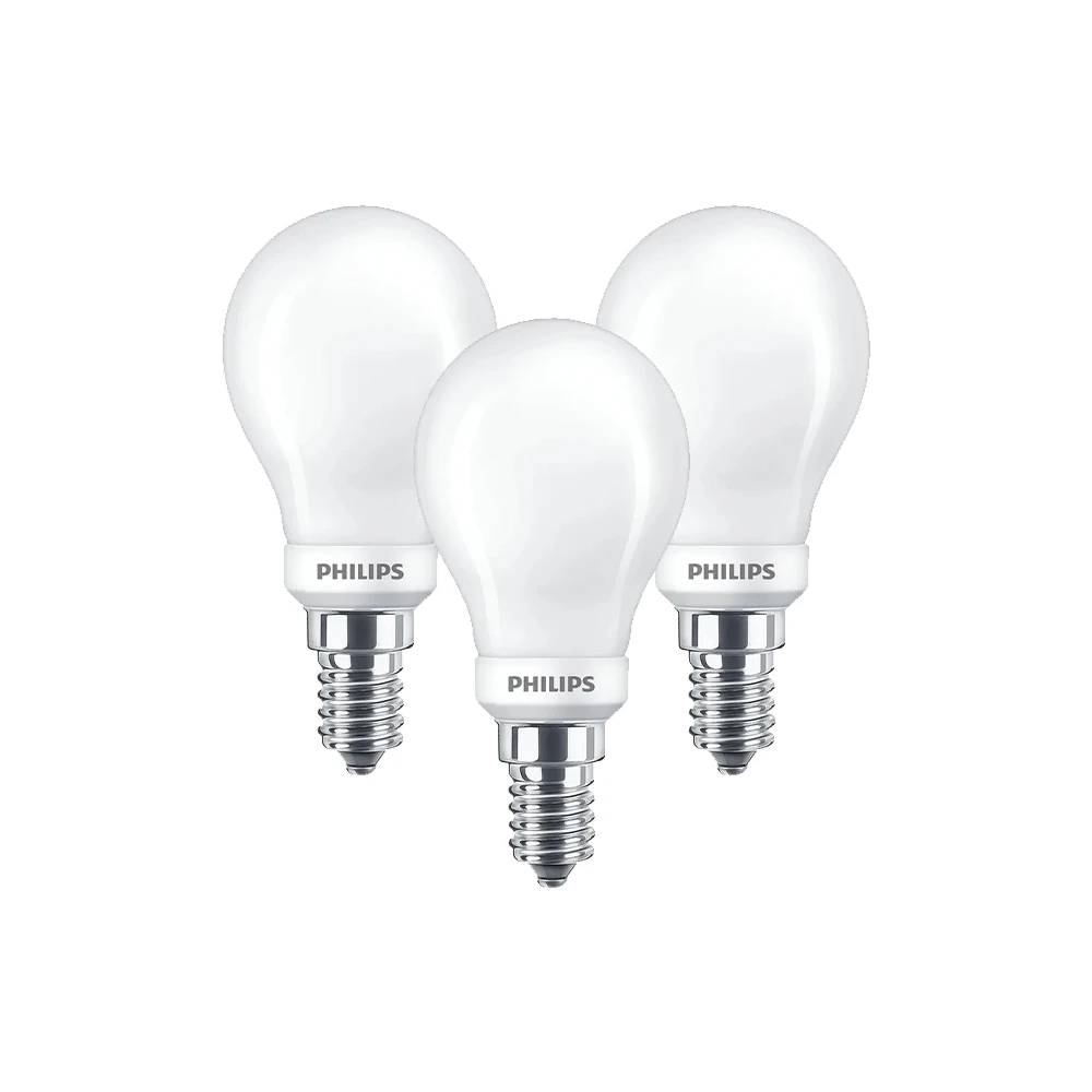 3-pack Lichtbron LED Dimbaar 4,5W Kogel E14 - Philips - Koop Online